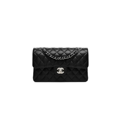 CHANEL SMALL DOUBLE FLAP BLACK 1577537 (23*14*6cm)